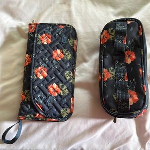 Lug Wallet and Double Decker Cosmetic Case